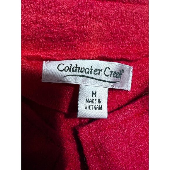Coldwater Creek tangerine boiled wool blend button jacket women size; medium - Picture 5 of 7